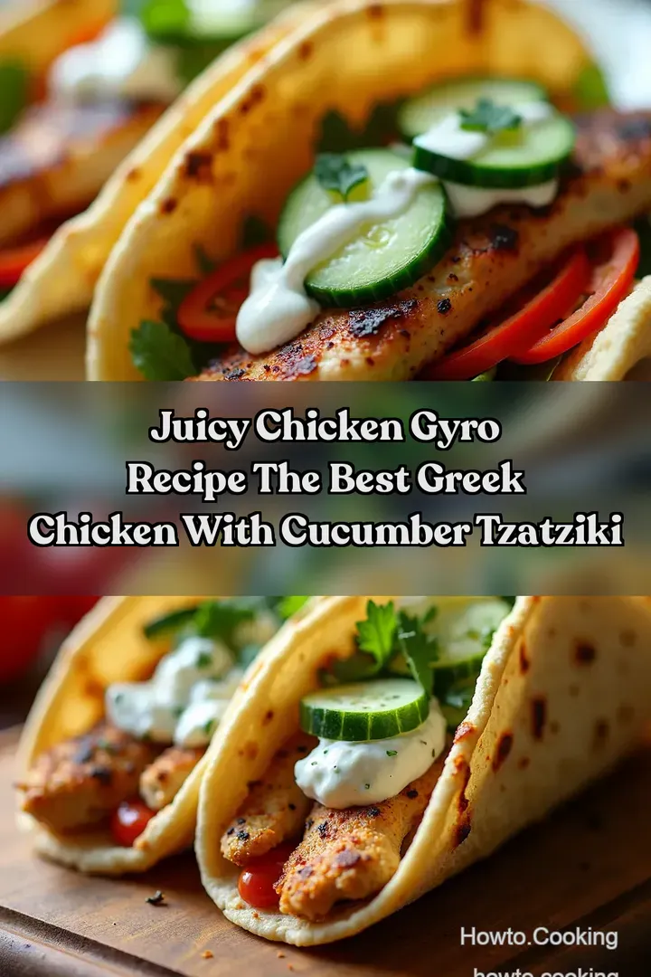 Juicy Chicken Gyro Recipe The Best Greek Chicken with Cucumber Tzatziki