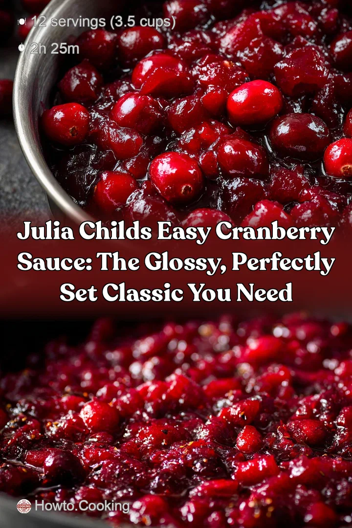 Julia Childs Easy Cranberry Sauce: The Glossy Perfectly Set Classic You Need