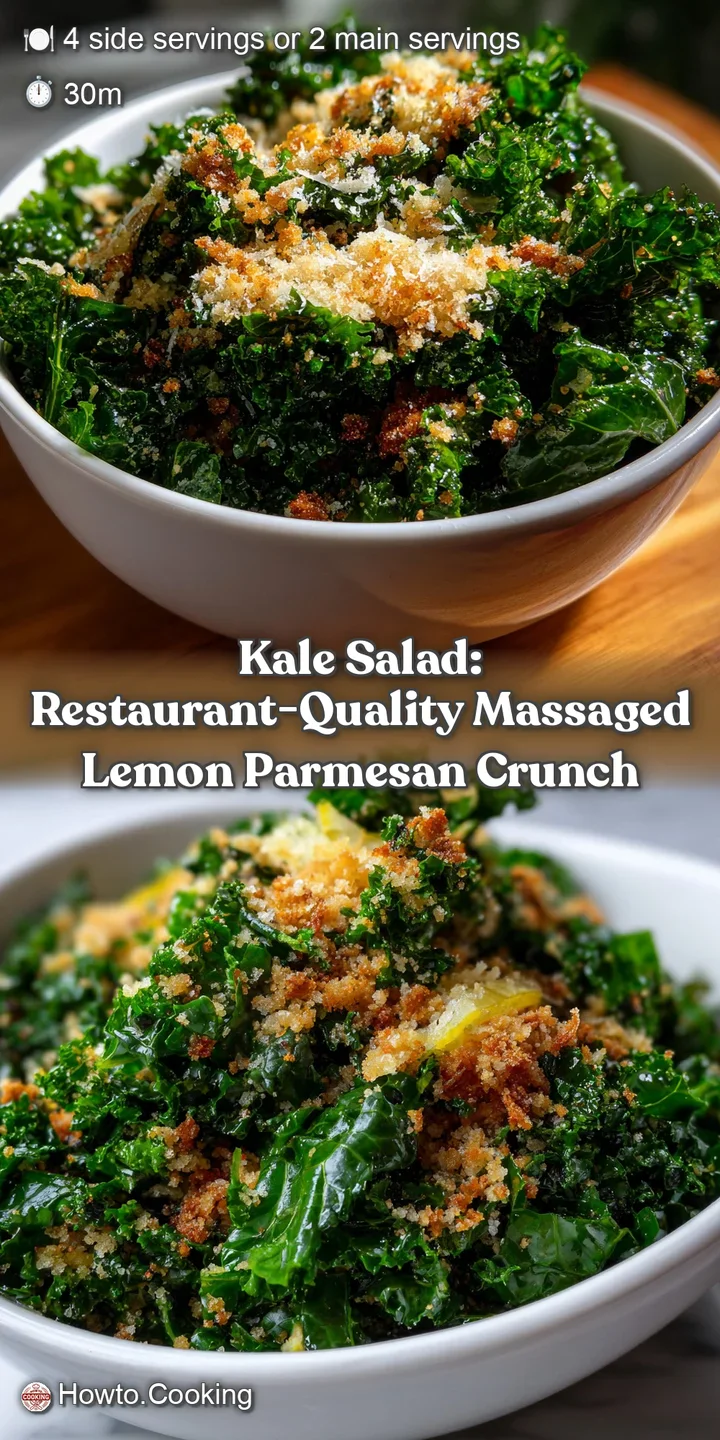 Kale Salad: Restaurant-Quality Massaged Lemon Parmesan Crunch