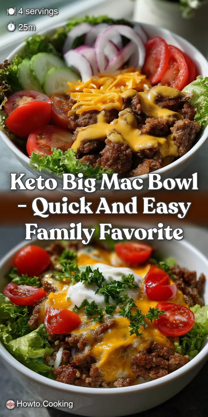 Keto Big Mac Bowl - Quick and Easy Family Favorite