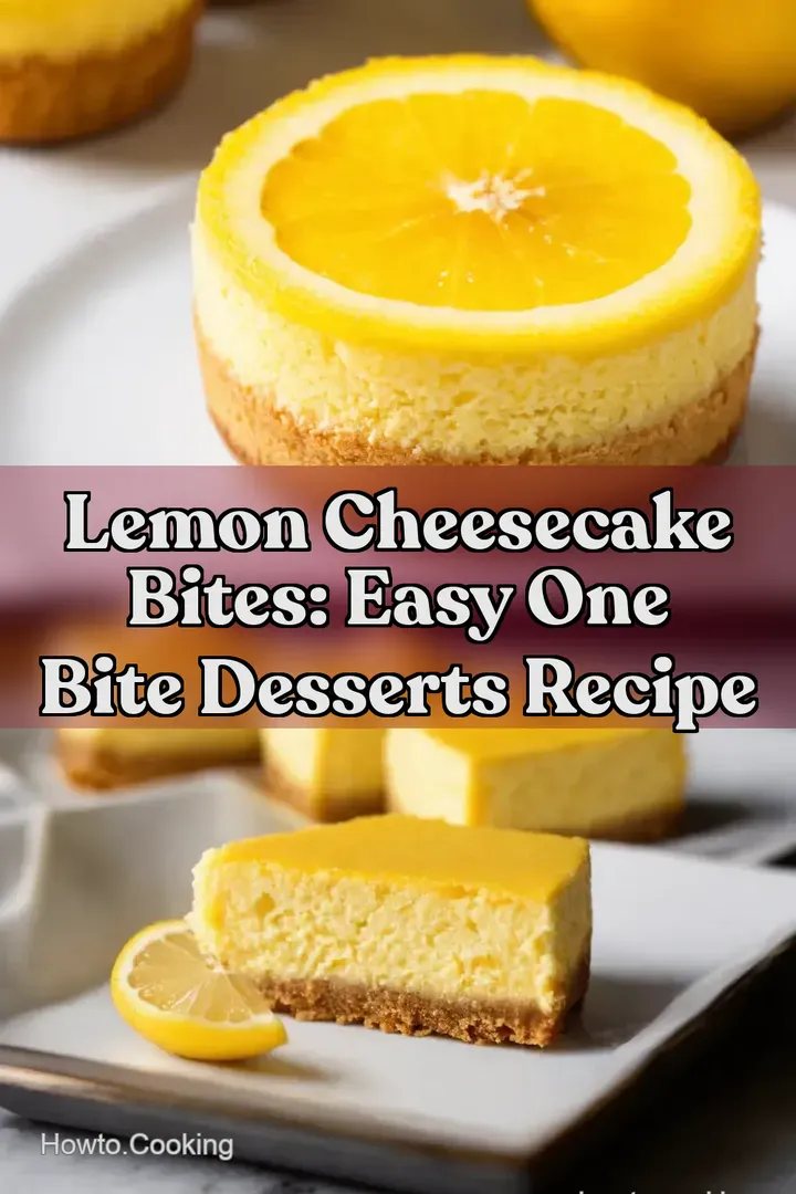 Lemon Cheesecake Bites: Easy One Bite Desserts Recipe : PIN FOR LATER Lemon Cheesecake Bites: Easy One Bite Desserts Recipe