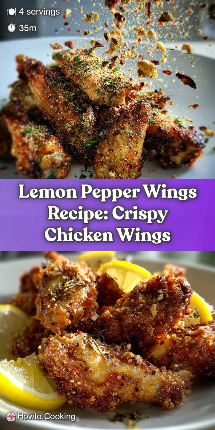 Close-up of juicy lemon pepper wings with glistening, cracked pepper. Tangy, flavorful, and visually irresistible chicken.