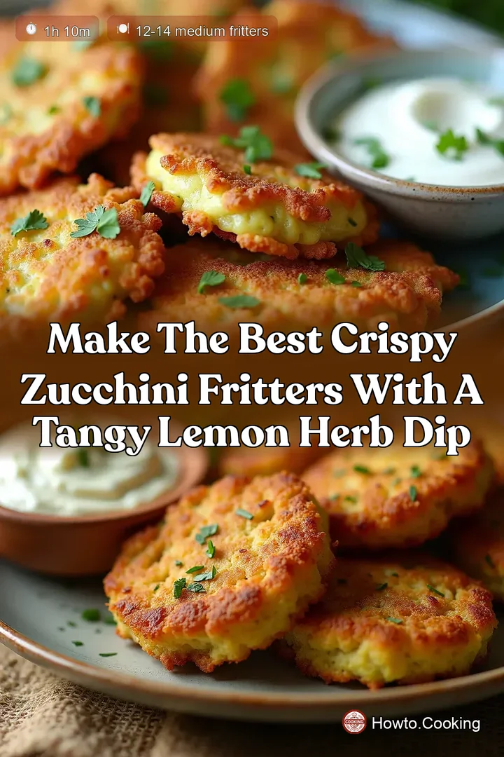Make the Best Crispy Zucchini Fritters with a Tangy Lemon Herb Dip