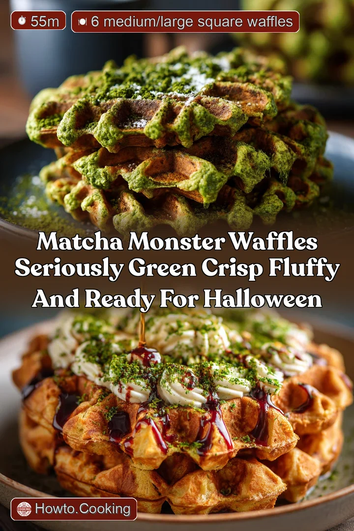 Matcha Monster Waffles Seriously Green Crisp Fluffy and Ready for Halloween