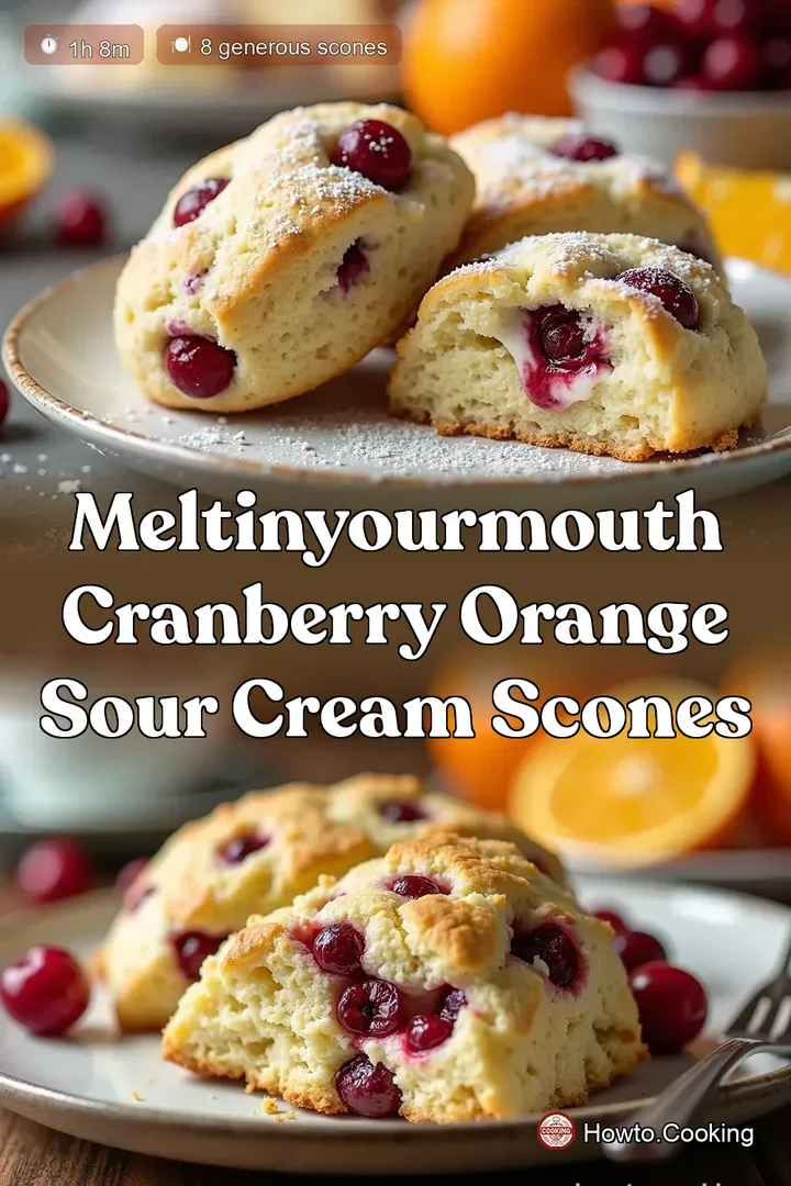 MeltinYourMouth Cranberry Orange Sour Cream Scones