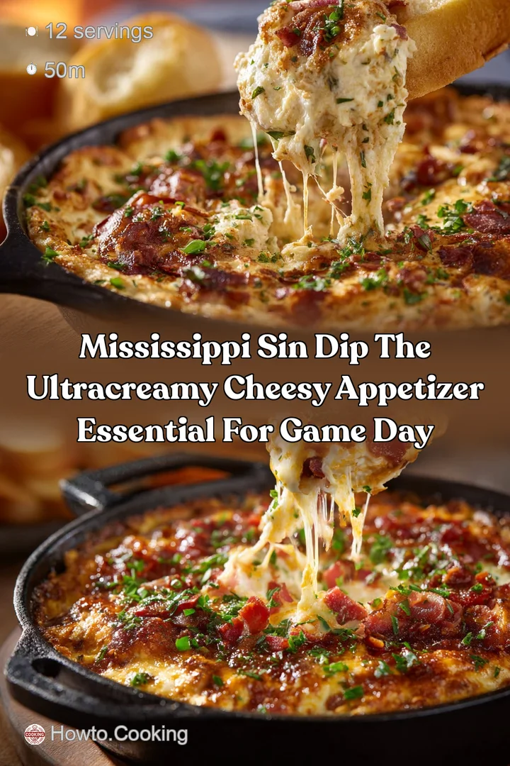 Mississippi Sin Dip The UltraCreamy Cheesy Appetizer Essential for Game Day