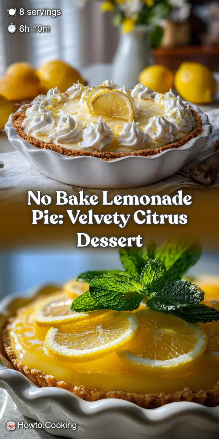 Close-up of a lemon pie, showing the delicate, slightly tangy filling. The texture looks incredibly smooth and refreshingl...