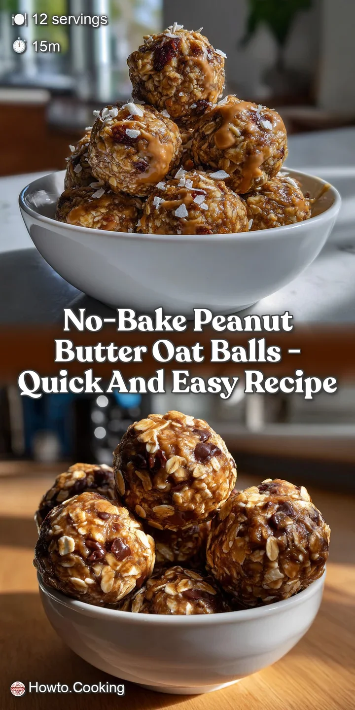 No-Bake Peanut Butter Oat Balls - Quick and Easy Recipe