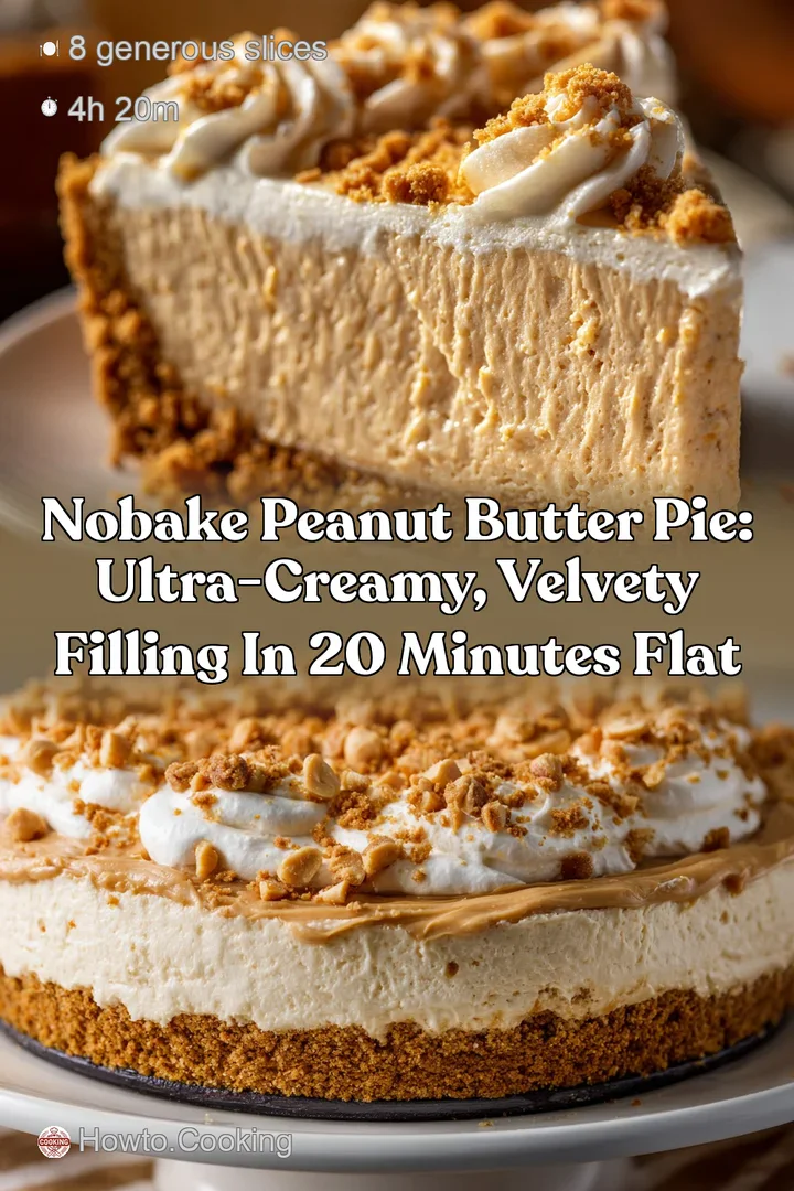 NoBake Peanut Butter Pie: Ultra-Creamy Velvety Filling in 20 Minutes Flat
