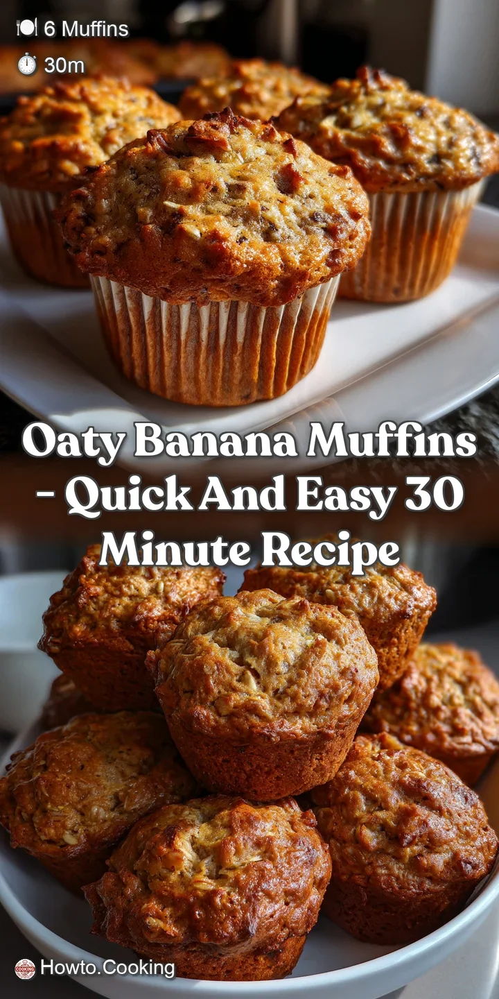 Oaty Banana Muffins - Quick and Easy 30 Minute Recipe