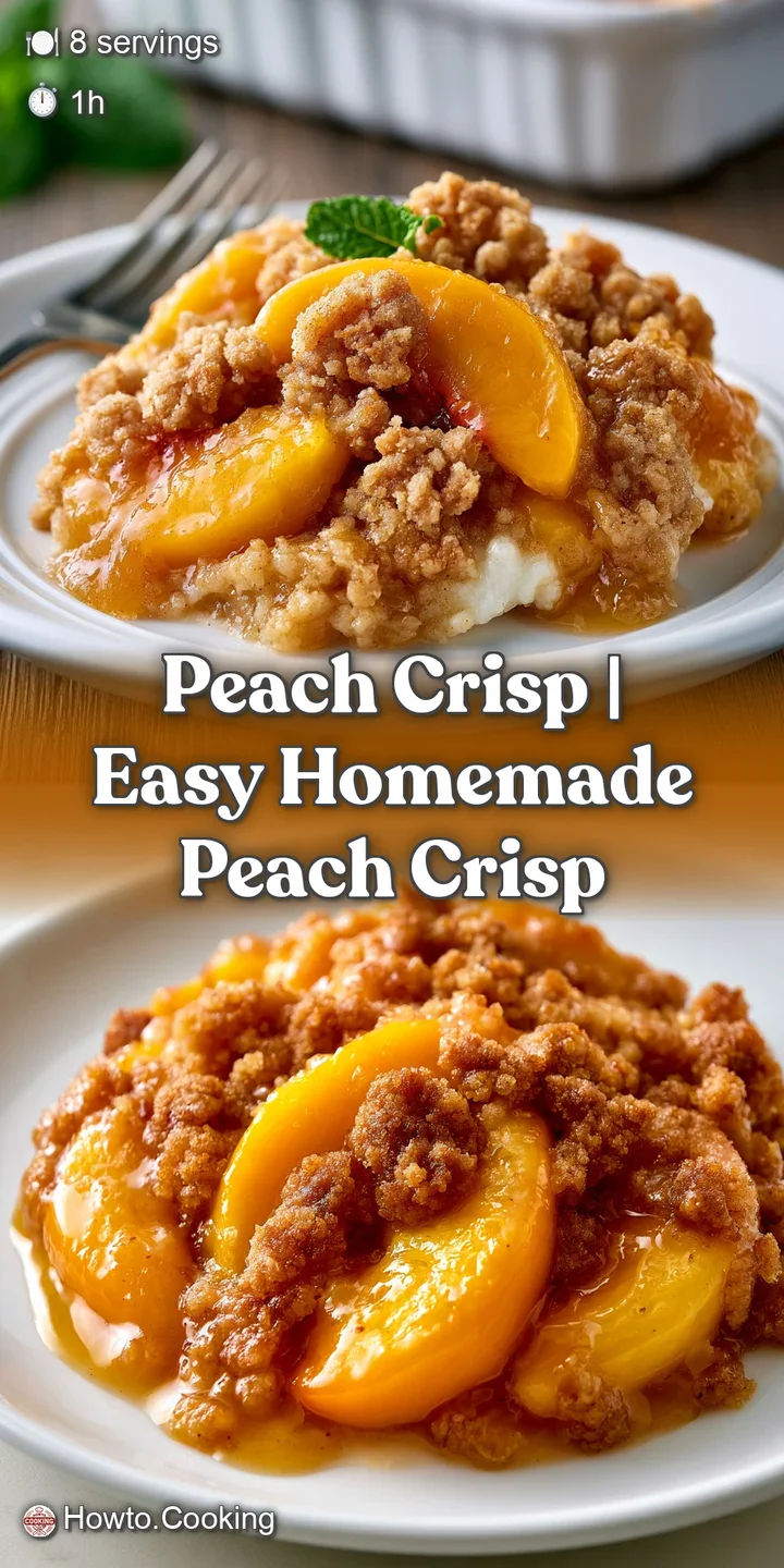 Close-up of glistening orange peach slices under a textured, buttery oat crust with toasted golden-brown edges.
