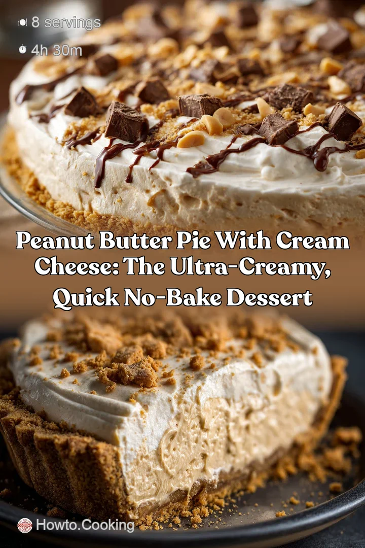 Peanut Butter Pie with Cream Cheese: The Ultra-Creamy Quick No-Bake Dessert