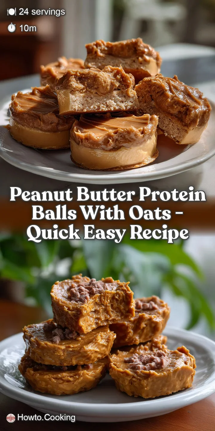 Peanut Butter Protein Balls with Oats - Quick Easy Recipe
