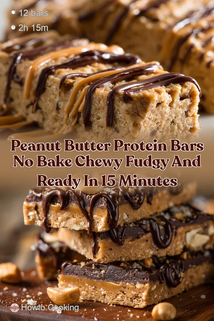Peanut Butter Protein Bars No Bake Chewy Fudgy and Ready in 15 Minutes
