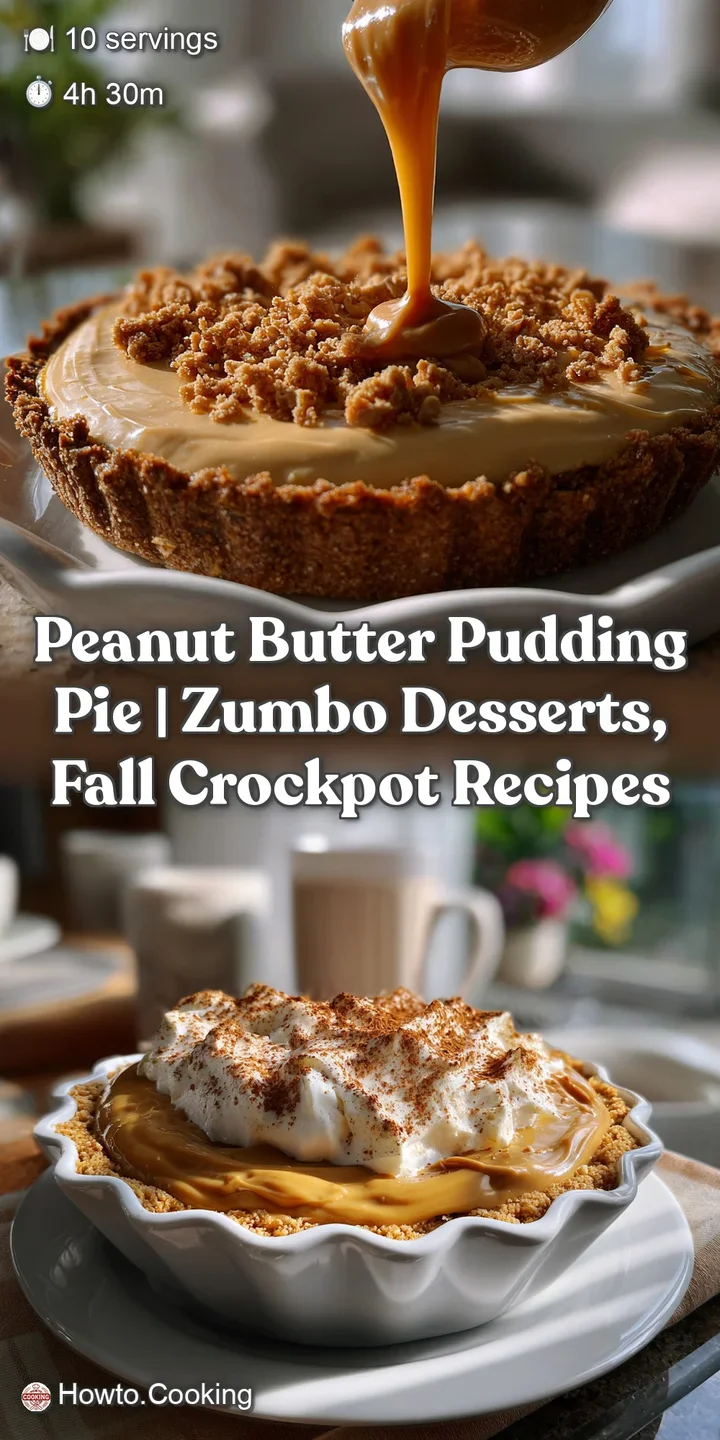 Peanut Butter Pudding Pie | Zumbo Desserts Fall Crockpot Recipes