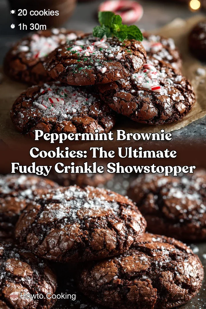 Peppermint Brownie Cookies: The Ultimate Fudgy Crinkle Showstopper