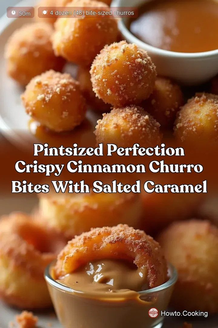 PintSized Perfection Crispy Cinnamon Churro Bites with Salted Caramel