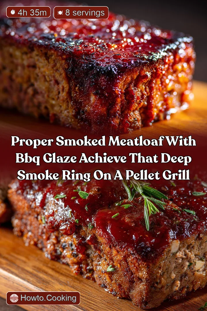 Proper Smoked Meatloaf with BBQ Glaze Achieve that Deep Smoke Ring on a Pellet Grill