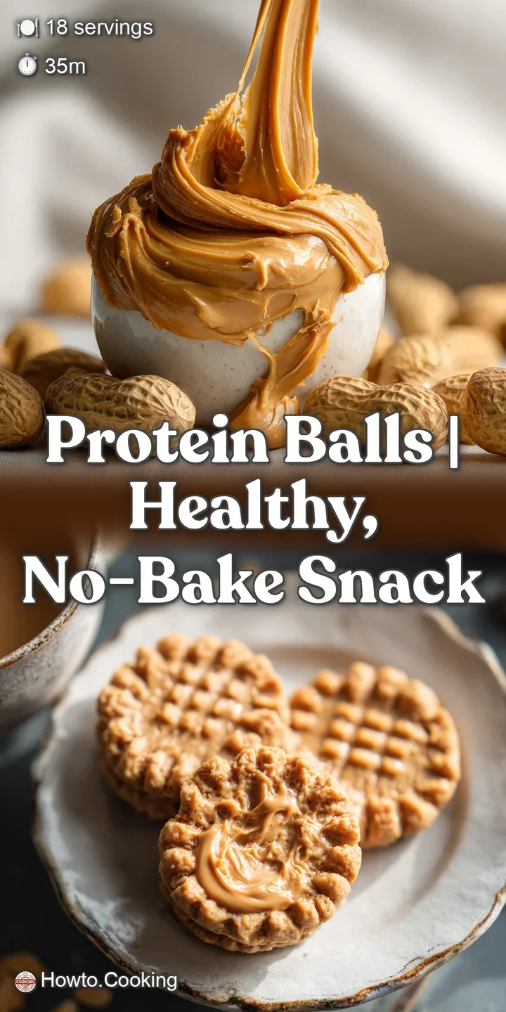 Close-up of a protein ball's surface, revealing its chewy texture with visible oats and a dusting of cocoa powder.