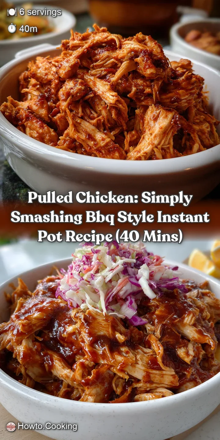 Pulled Chicken: Simply Smashing BBQ Style Instant Pot Recipe (40 Mins)