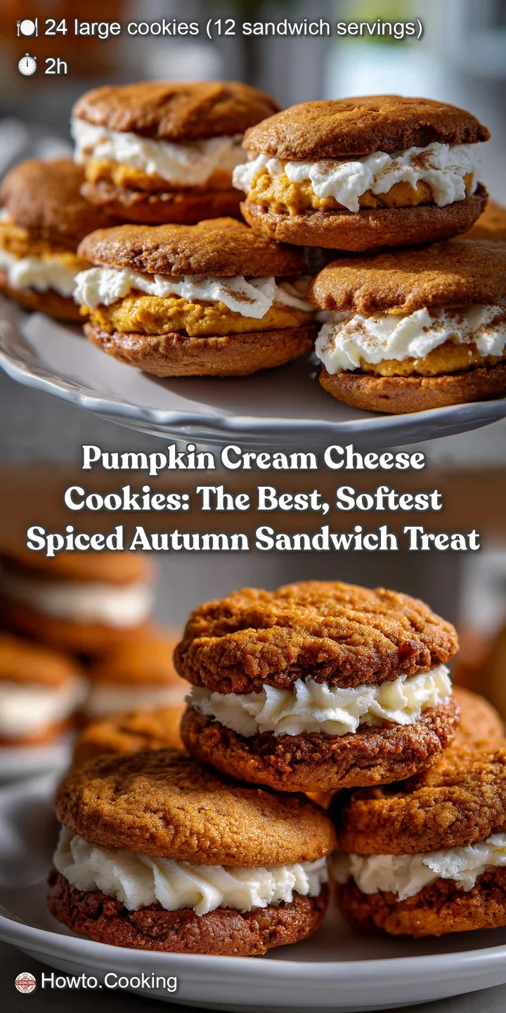Pumpkin Cream Cheese Cookies: The Best Softest Spiced Autumn Sandwich Treat