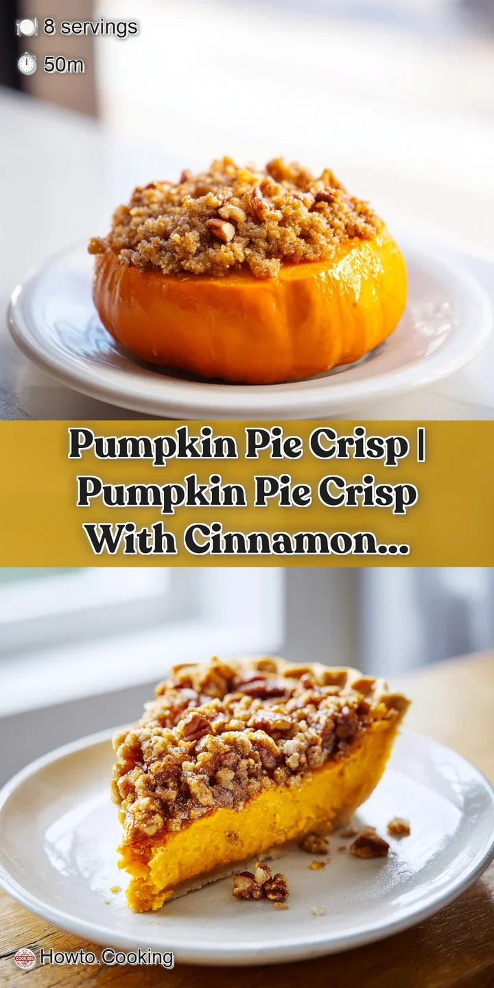 Close-up of bubbly, bright orange pumpkin filling topped with buttery, toasted oats and a dusting of cinnamon.