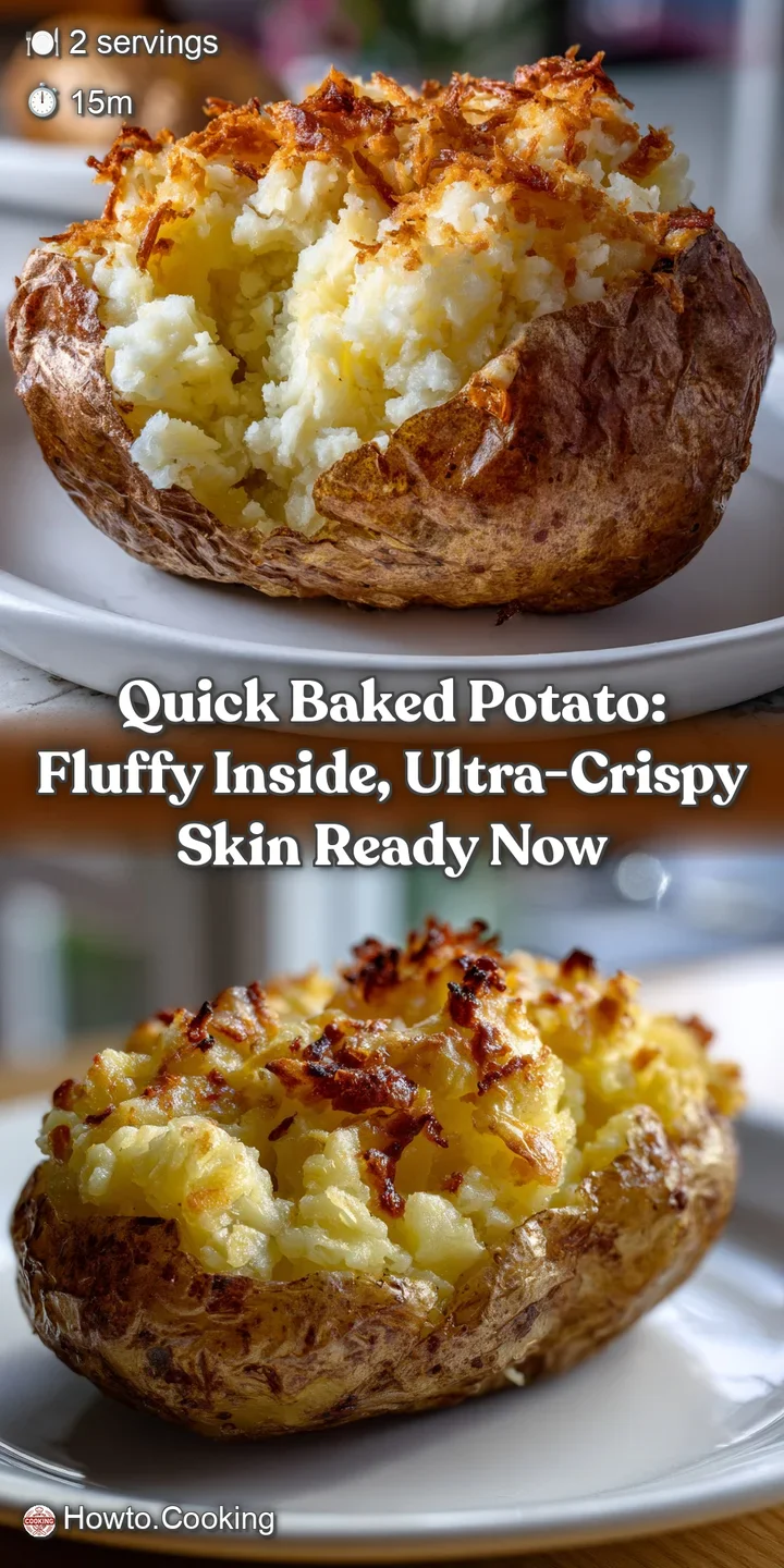 Quick Baked Potato: Fluffy Inside Ultra-Crispy Skin Ready Now