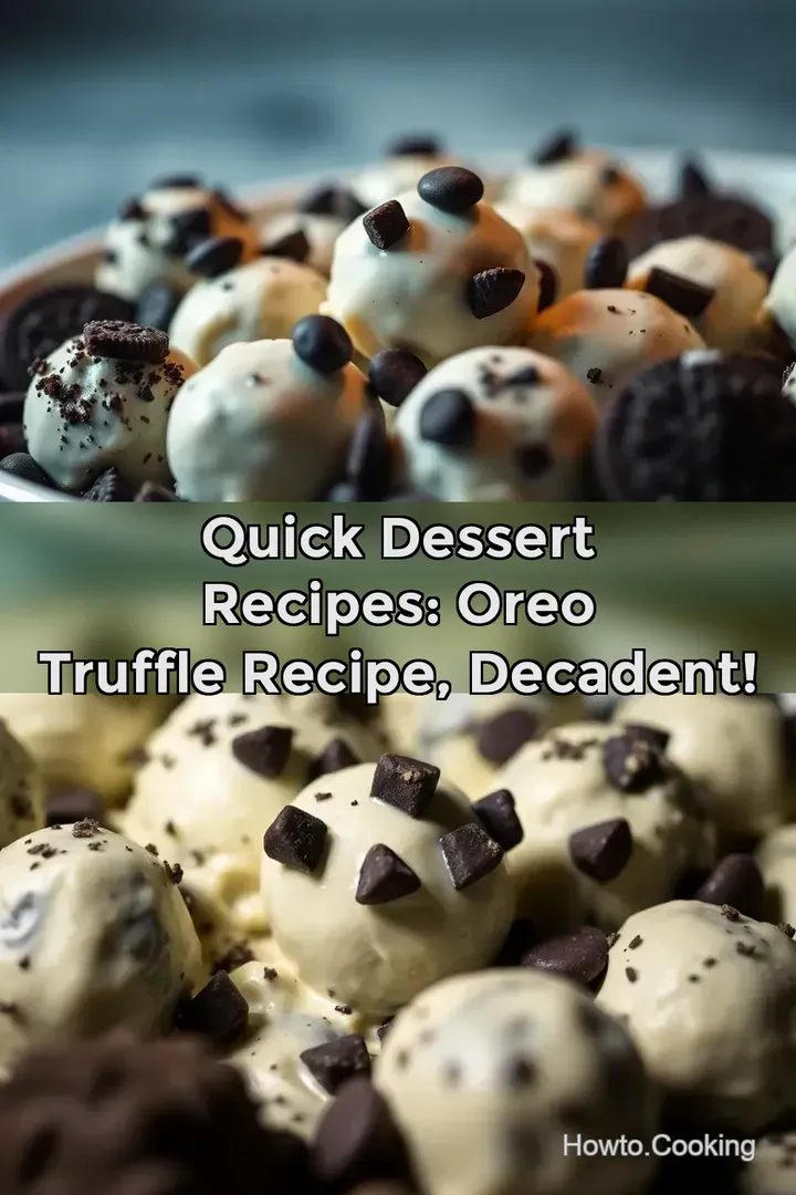 Quick Dessert Recipes: Oreo Truffle Recipe Decadent!
