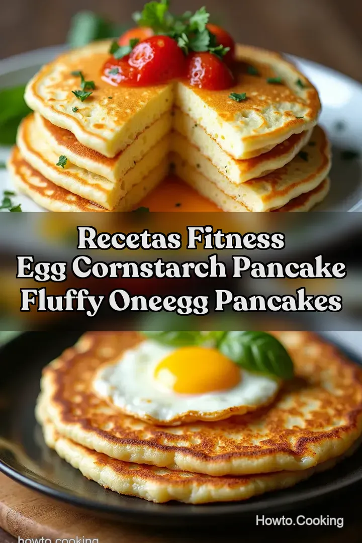 Recetas Fitness Egg Cornstarch Pancake Fluffy OneEgg Pancakes