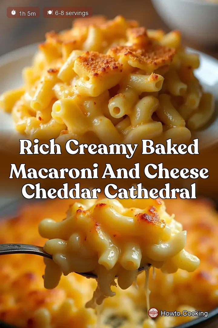 Rich Creamy Baked Macaroni and Cheese Cheddar Cathedral