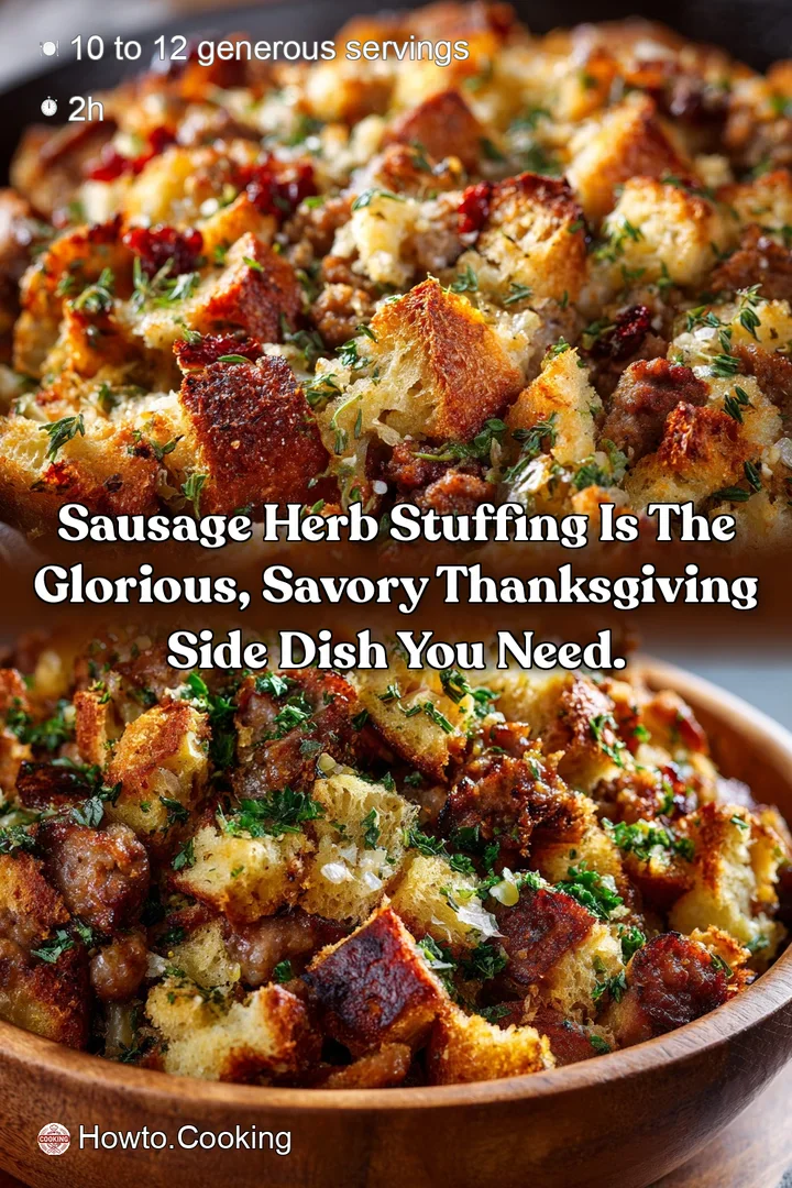 Sausage Herb Stuffing is the glorious savory Thanksgiving side dish you need.