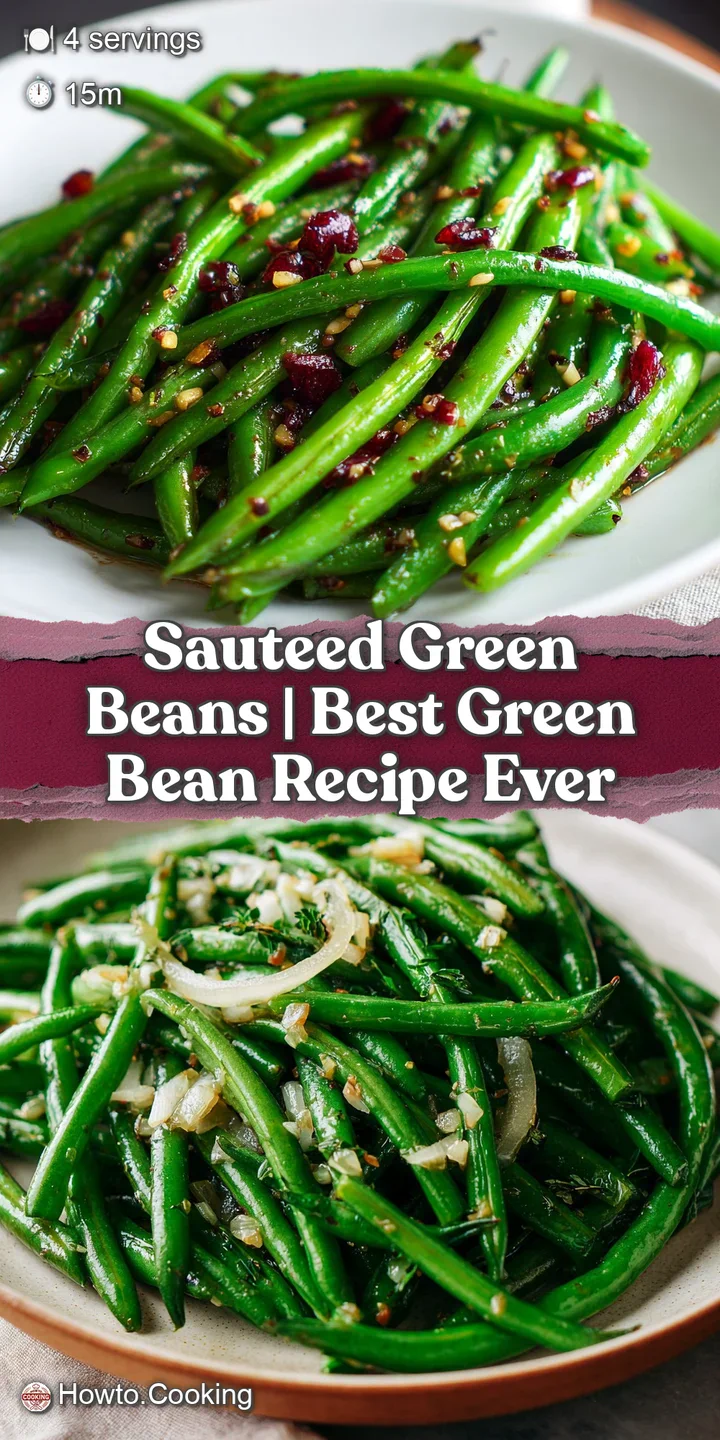 Close-up of crisp-tender green beans with savory, blistered garlic pieces catching the light.