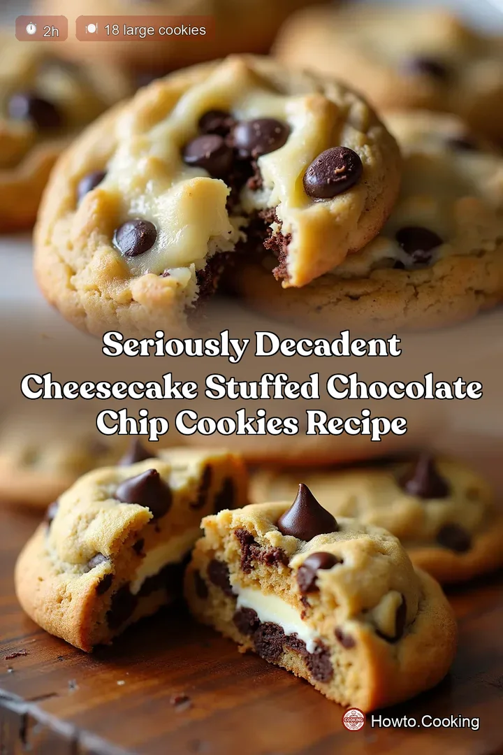Seriously Decadent Cheesecake Stuffed Chocolate Chip Cookies Recipe