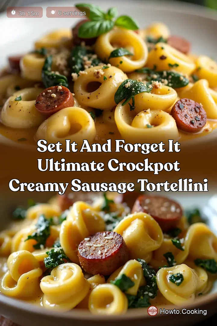 Set It and Forget It Ultimate Crockpot Creamy Sausage Tortellini