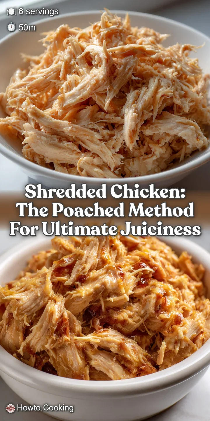 Shredded Chicken: The Poached Method for Ultimate Juiciness