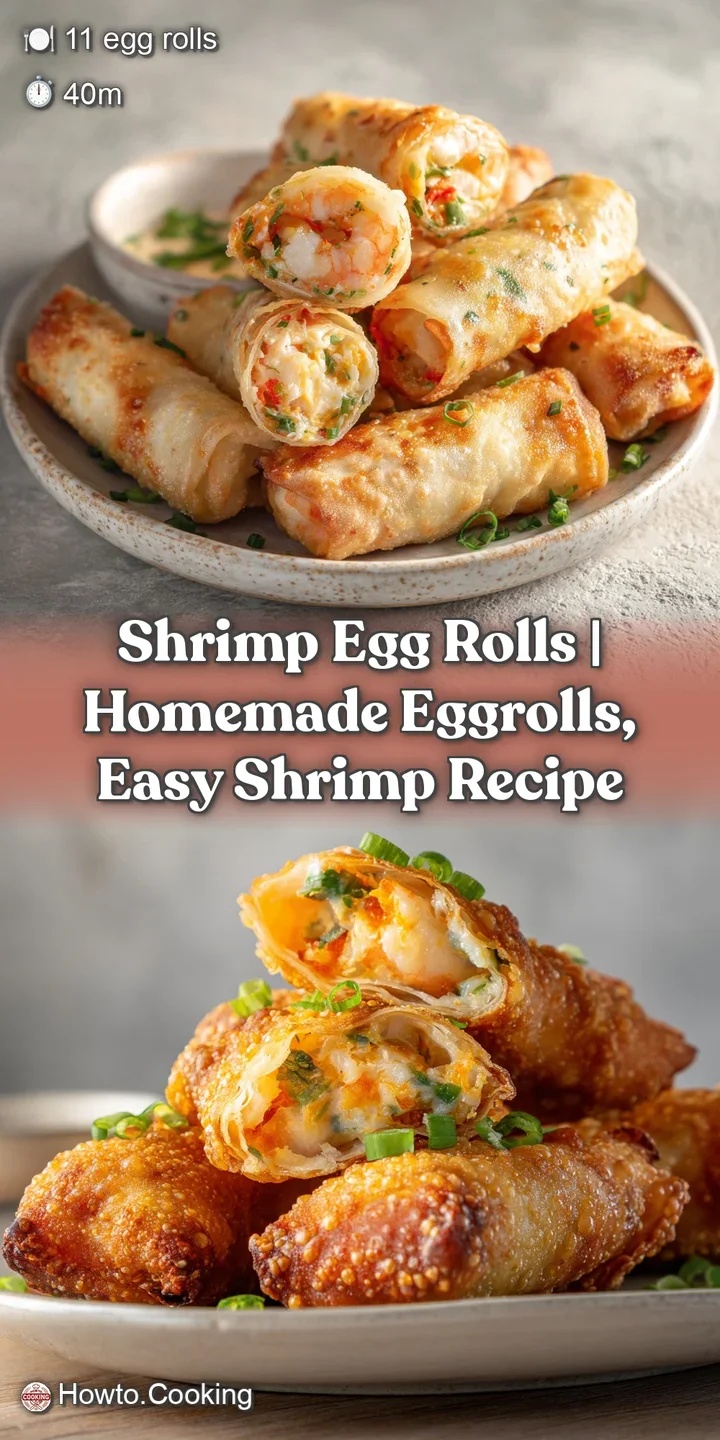 A close-up of a perfectly fried shrimp egg roll, revealing tender shrimp and crisp, golden wrapper texture.
