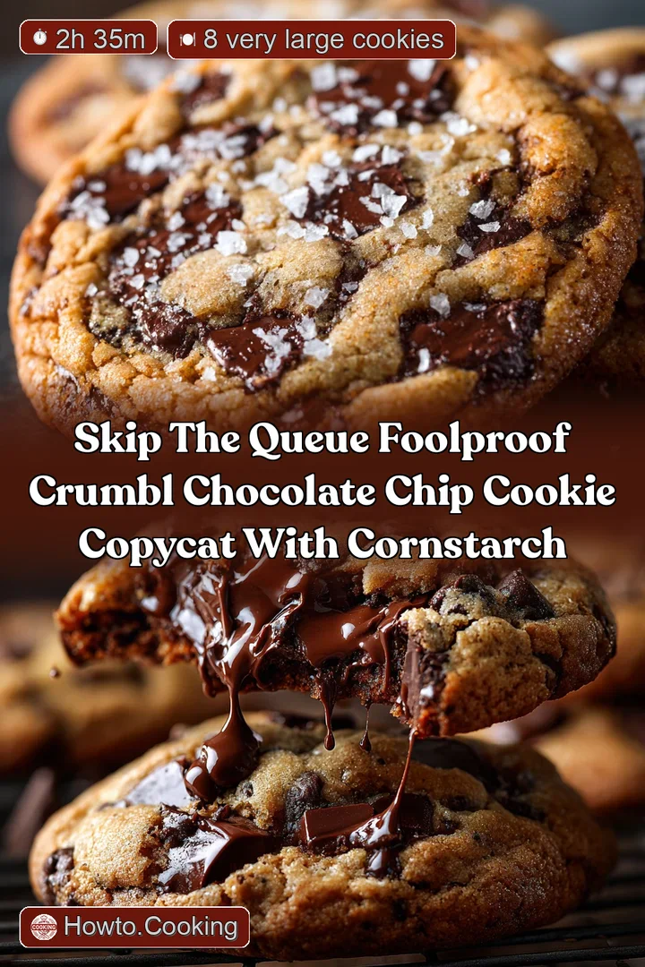 Skip the Queue Foolproof Crumbl Chocolate Chip Cookie Copycat with Cornstarch