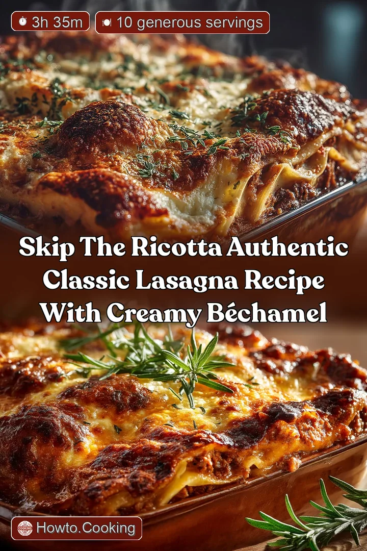 Skip the Ricotta Authentic Classic Lasagna Recipe with Creamy B&eacute;chamel