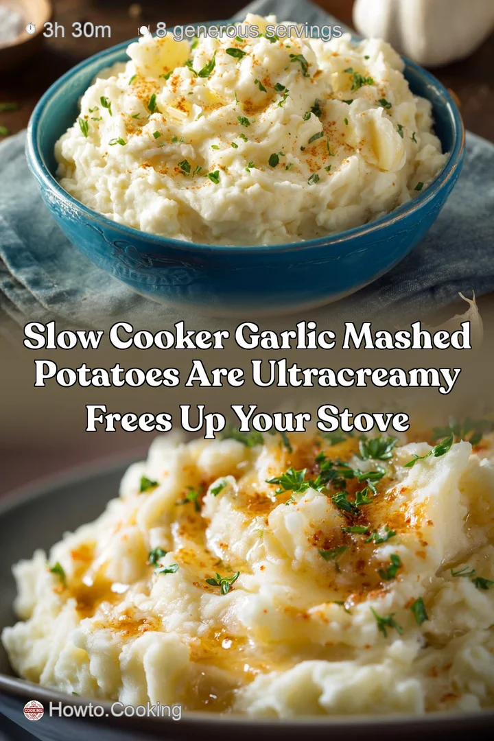Slow Cooker Garlic Mashed Potatoes are UltraCreamy Frees Up Your Stove