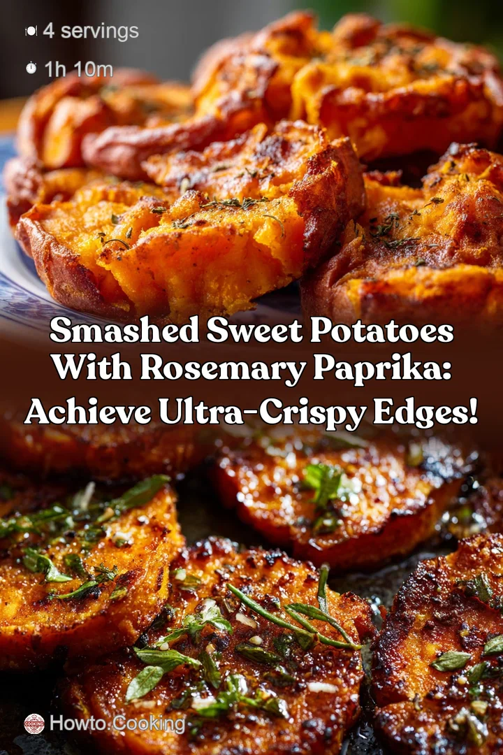 Smashed Sweet Potatoes with Rosemary Paprika: Achieve Ultra-Crispy Edges!