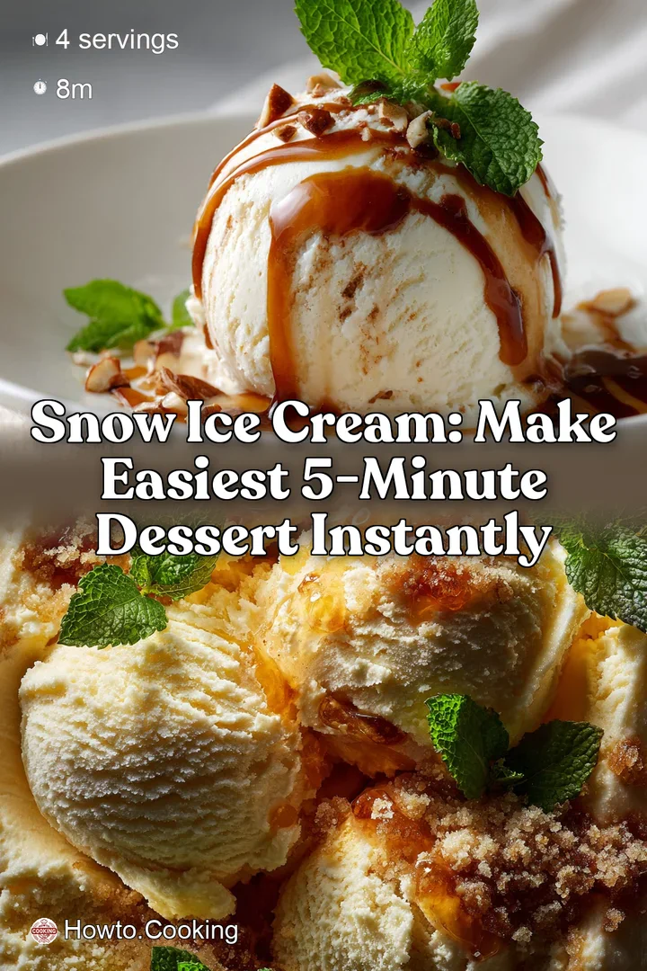 Snow Ice Cream: Make Easiest 5-Minute Dessert Instantly