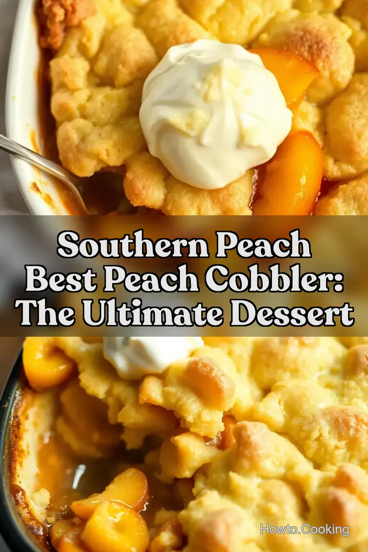 Southern Peach Best Peach Cobbler: The Ultimate Dessert : PIN FOR LATER Southern Peach Best Peach Cobbler: The Ultimate Dessert