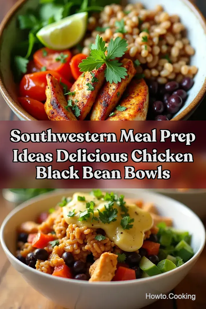 Southwestern Meal Prep Ideas Delicious Chicken Black Bean Bowls
