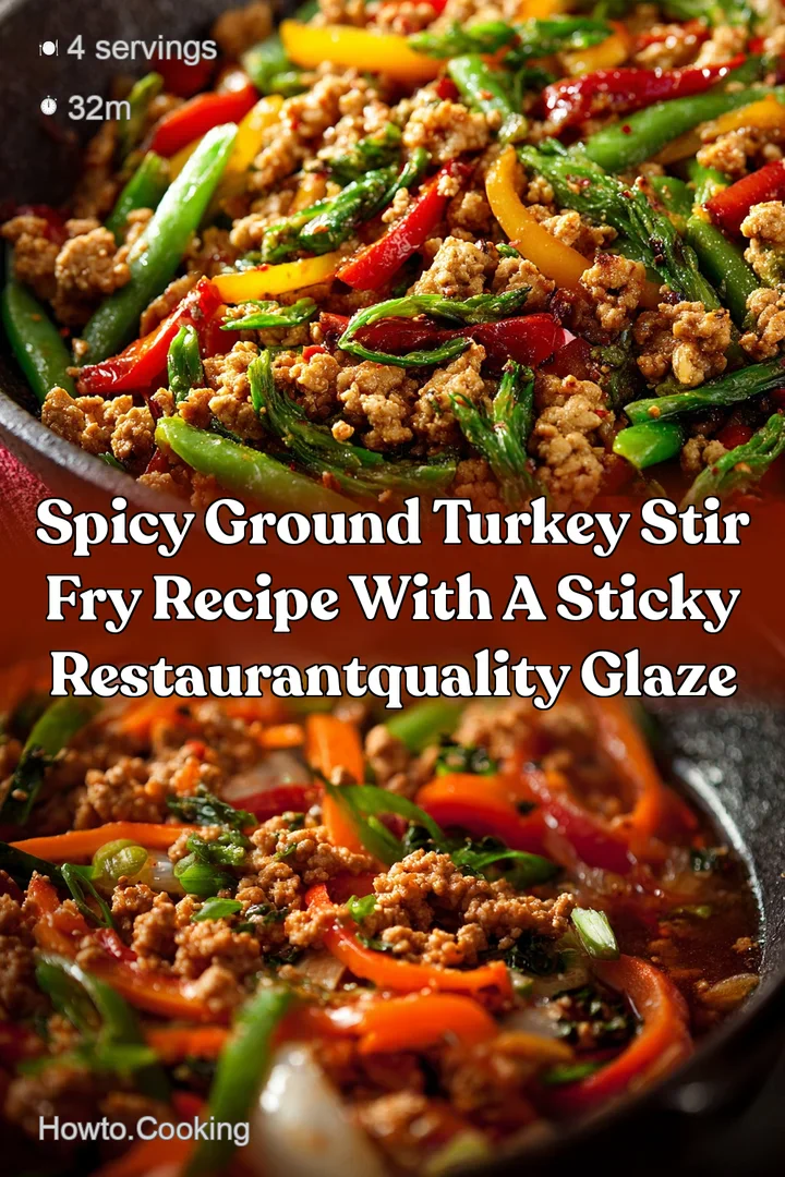 Spicy Ground Turkey Stir Fry Recipe with a Sticky RestaurantQuality Glaze