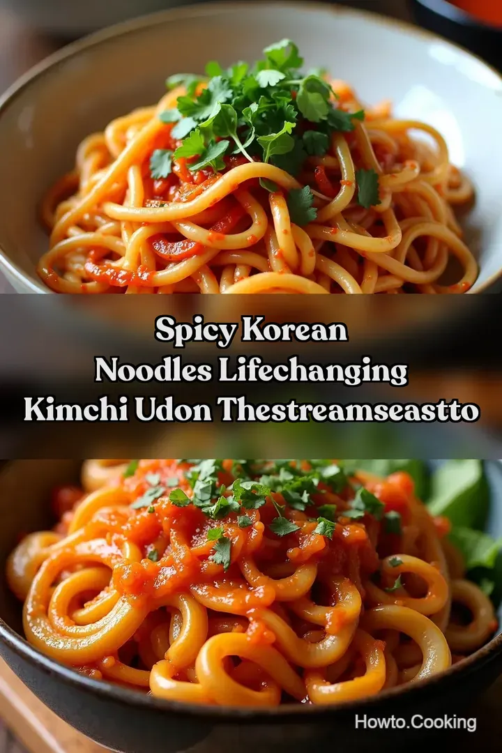 Spicy Korean Noodles LifeChanging Kimchi Udon thestreamseastto