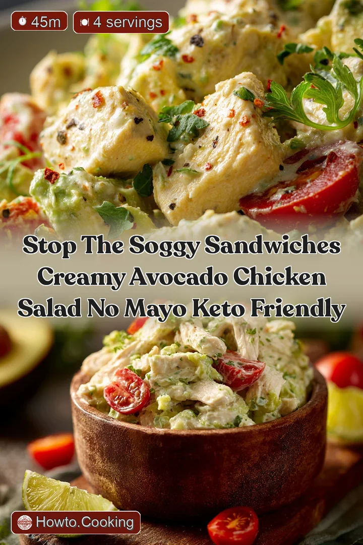 Stop the Soggy Sandwiches Creamy Avocado Chicken Salad No Mayo Keto Friendly