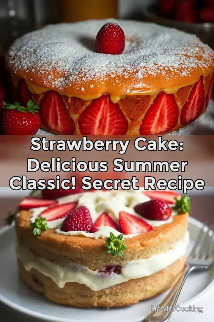 Strawberry Cake: Delicious Summer Classic!🍓Secret Recipe