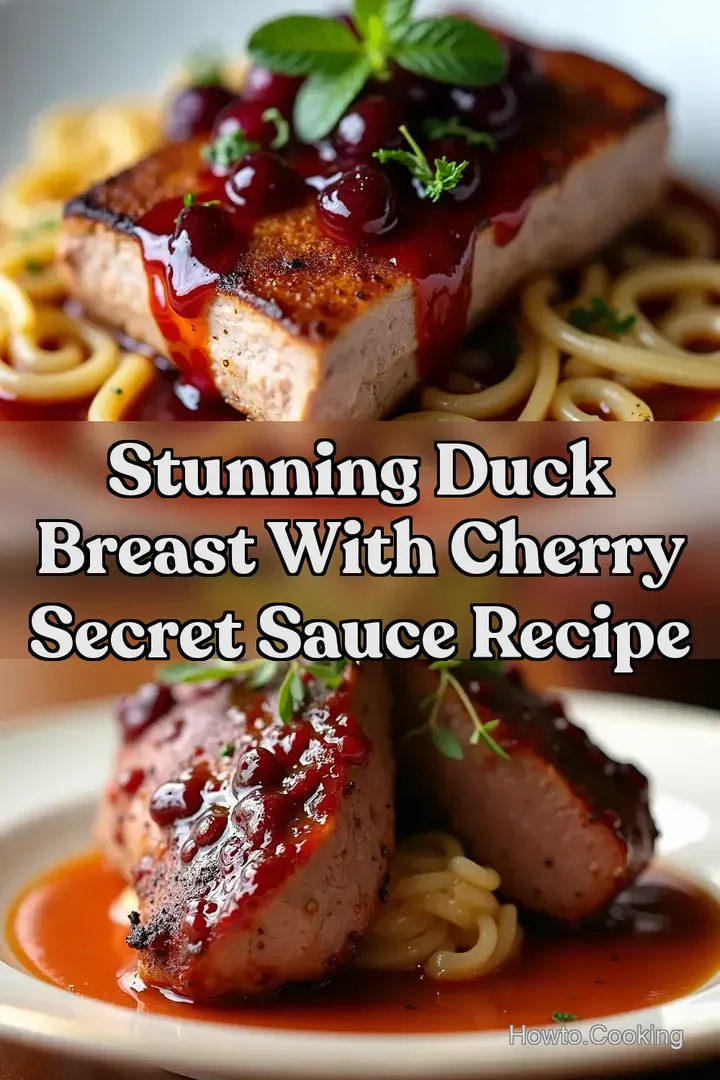 Stunning Duck Breast With Cherry Secret Sauce Recipe