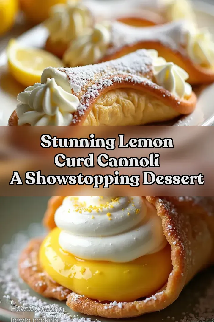 Stunning Lemon Curd Cannoli A ShowStopping Dessert