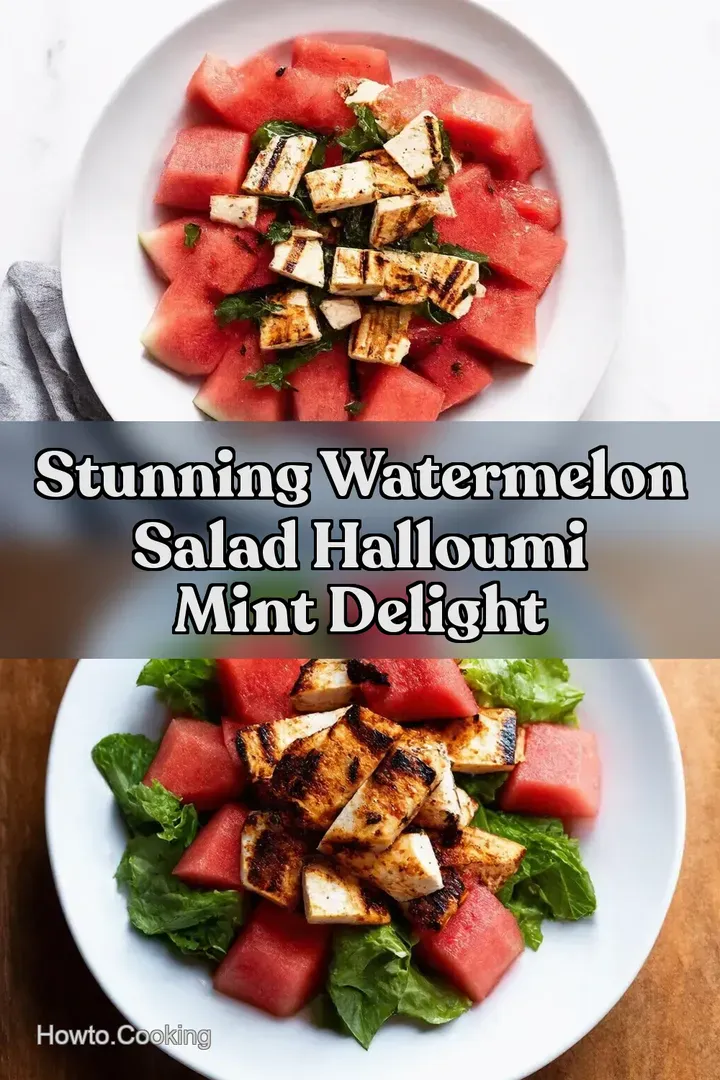 Stunning Watermelon Salad Halloumi Mint Delight
